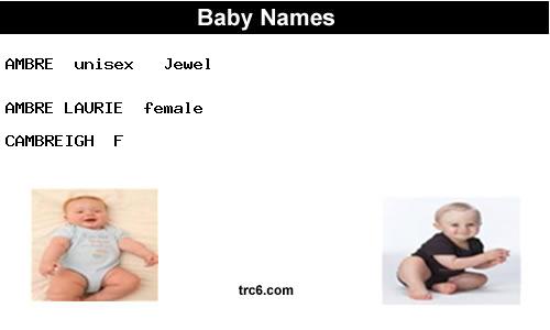 ambre baby names